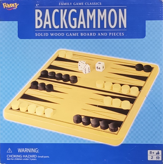 Backgammon Solid Wood Game Board and Pieces