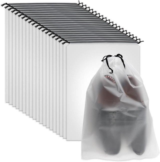 20pc Transparent Travel Shoe Bags
