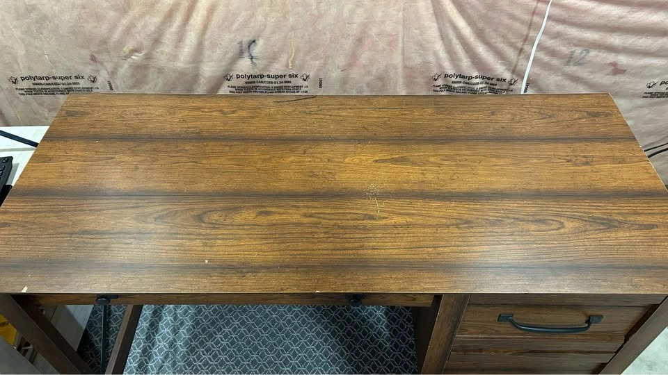 Medium Oak-Finished Wooden Desk - photo 3