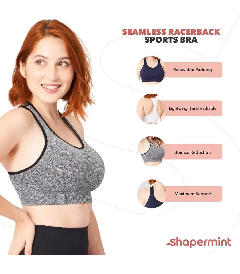 TRUEKIND Seamless Racerback Sports Bra 3XL image indicator(5)