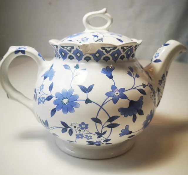 Vintage Sadler Bristol Blue Teapot Made in England thumbnail