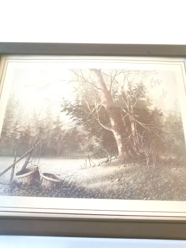 Watercolour Prints Pair of Country Landscape Scene's Vintage image indicator(6)