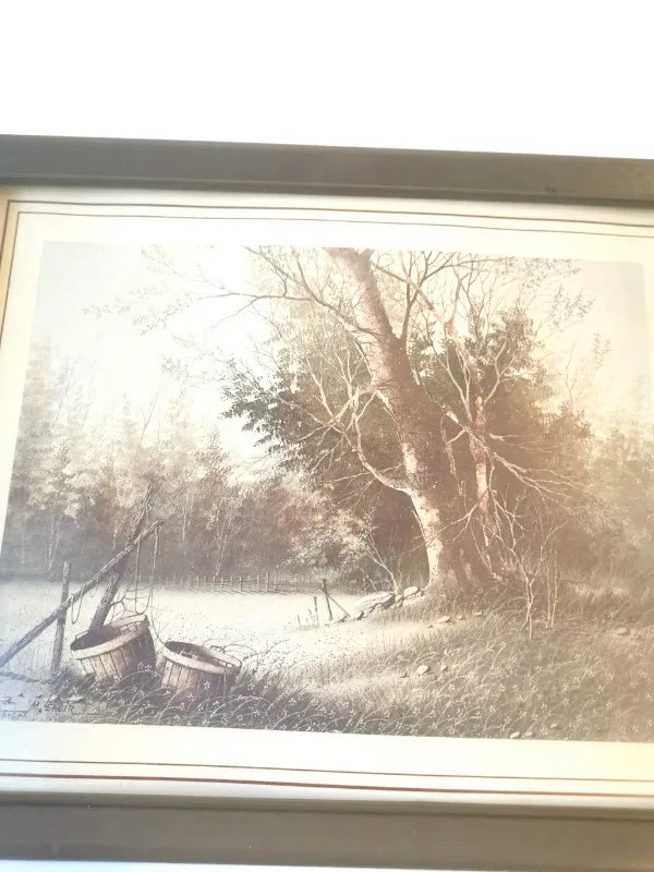 Watercolour Prints Pair of Country Landscape Scene's Vintage image indicator(10)