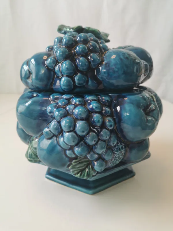 Vintage Inarco Mood Indigo Blue Cookie Jar image indicator(7)