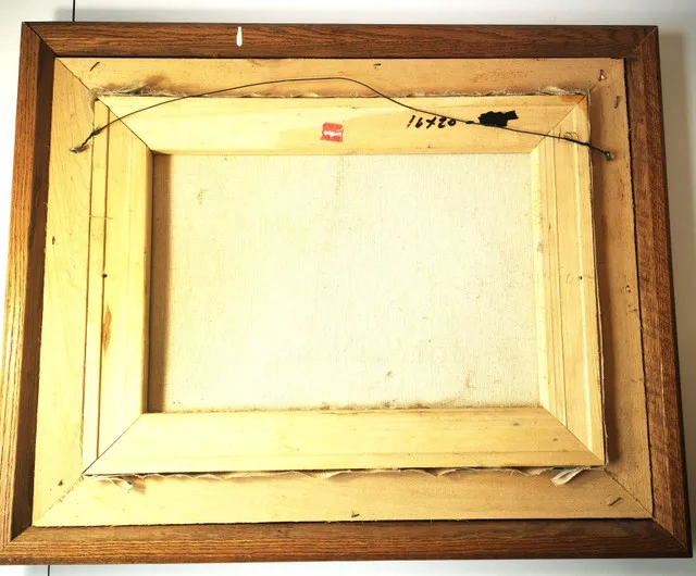 Oil Painting Countryside Landscape Signed Vintage image indicator(8)