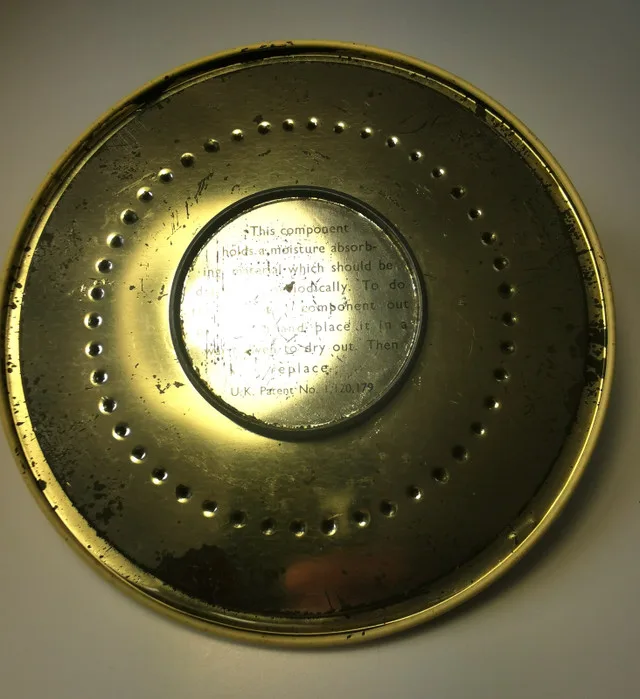 Biscuit Tin Vintage Kate Greenaway UK Moisture-Control Lid Pat. image indicator(3)