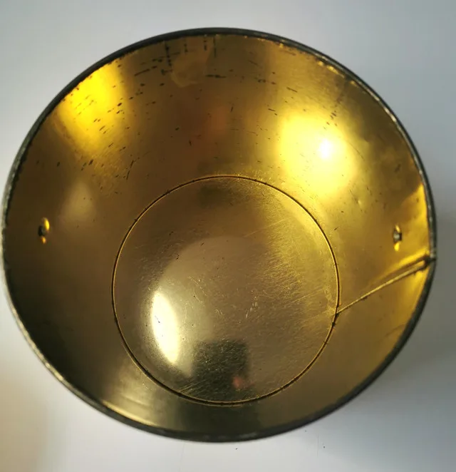 Biscuit Tin Vintage Kate Greenaway UK Moisture-Control Lid Pat. image indicator(8)