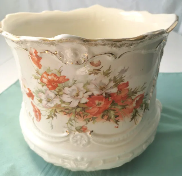 Jardiniere Porcelain Austrian Antique 1884-1909 Stamped Mo image indicator(2)