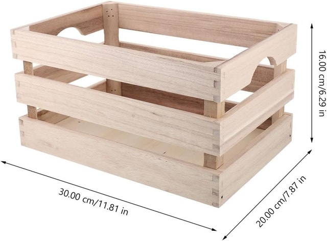 Cabilock Wooden Storage Box 11.81x7.87x6.29 Inch - photo 2
