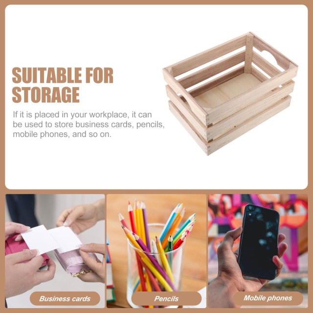Cabilock Wooden Storage Box 11.81x7.87x6.29 Inch - photo 3