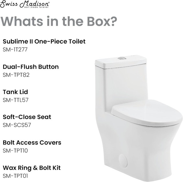 NEW Swiss Madison Sublime II Toilet - 10" Rough-in - photo 5