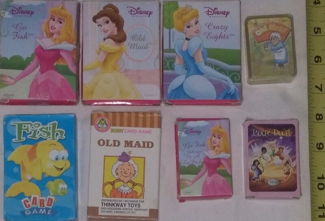 8 Playing Card Games - Old Maid, Go Fish, Crazy Eights