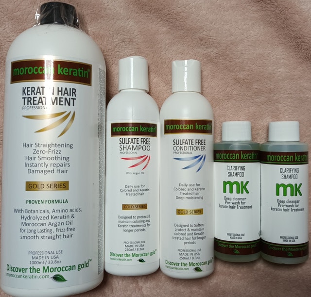 5 Brazilian Moroccan Keratin Blowout GOLD SERIES Hair Treatment