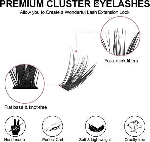 NEW Cluster Eyelashes Extensions, 240pcs 0.07D 20D/40D Mixed - photo 3