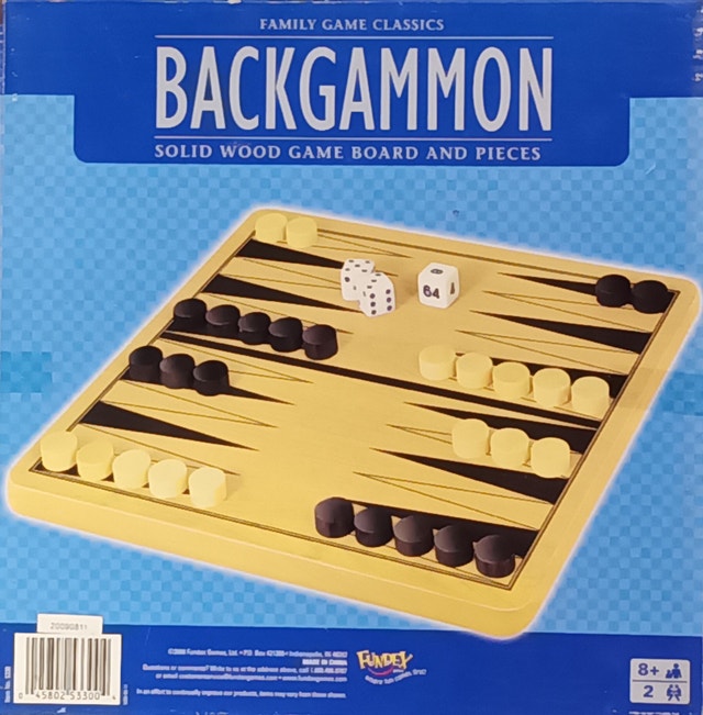Solid Wood Backgammon Game Board and Pieces - photo 2