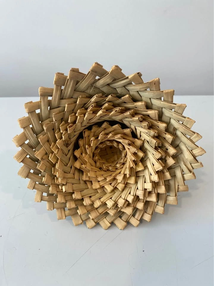 Set of 7 Mini Woven Baskets Natural Straw Boho Rustic Farmhouse