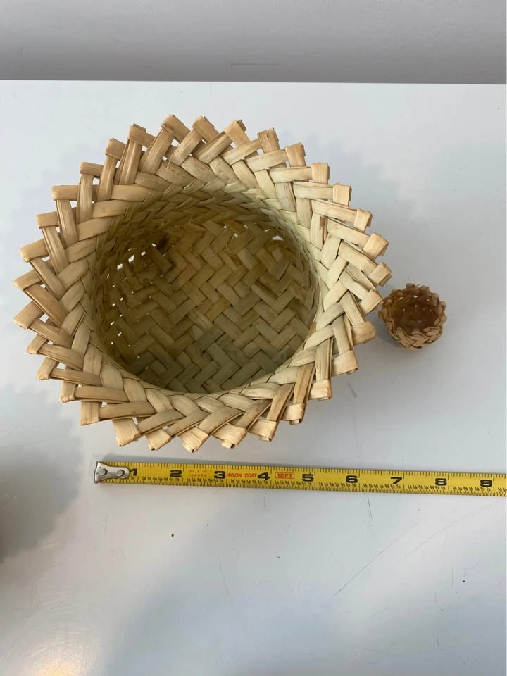 Set of 7 Mini Woven Baskets Natural Straw Boho Rustic Farmhouse - photo 5