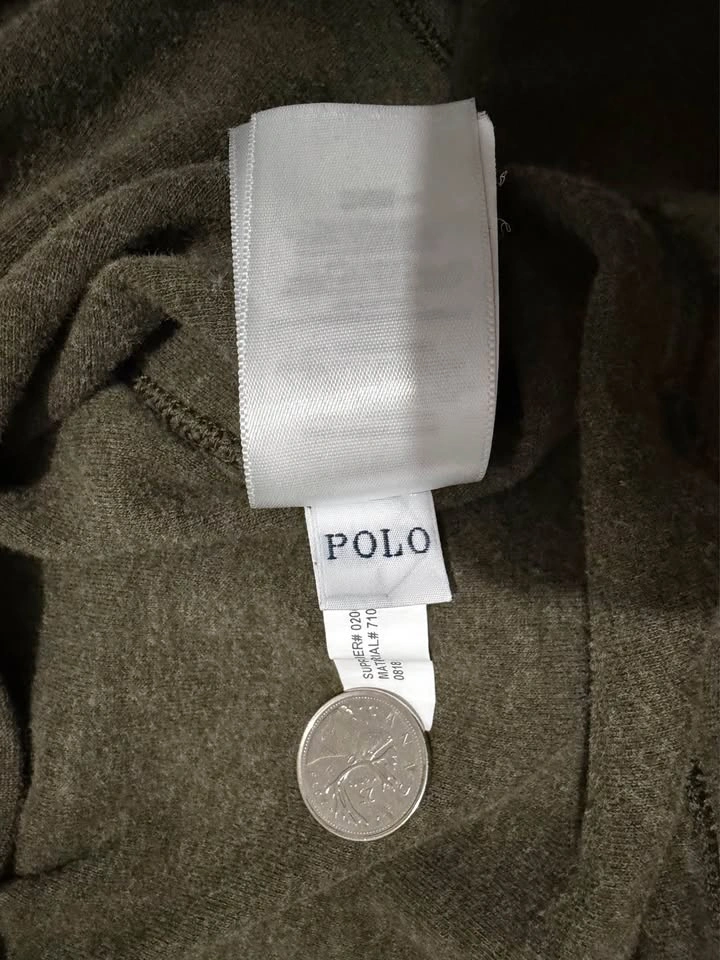 Ralph Lauren Quarter-Zip Pullover - Size XL - Oil Green - photo 3