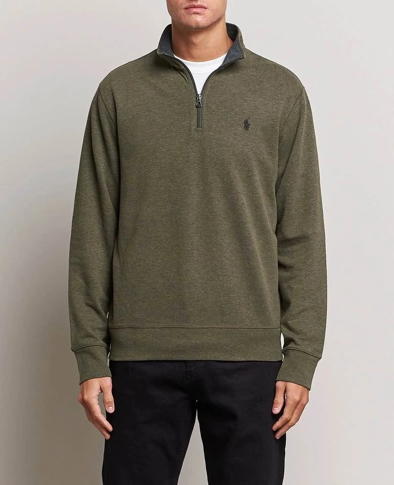 Ralph Lauren Quarter-Zip Pullover - Size XL - Oil Green - photo 4