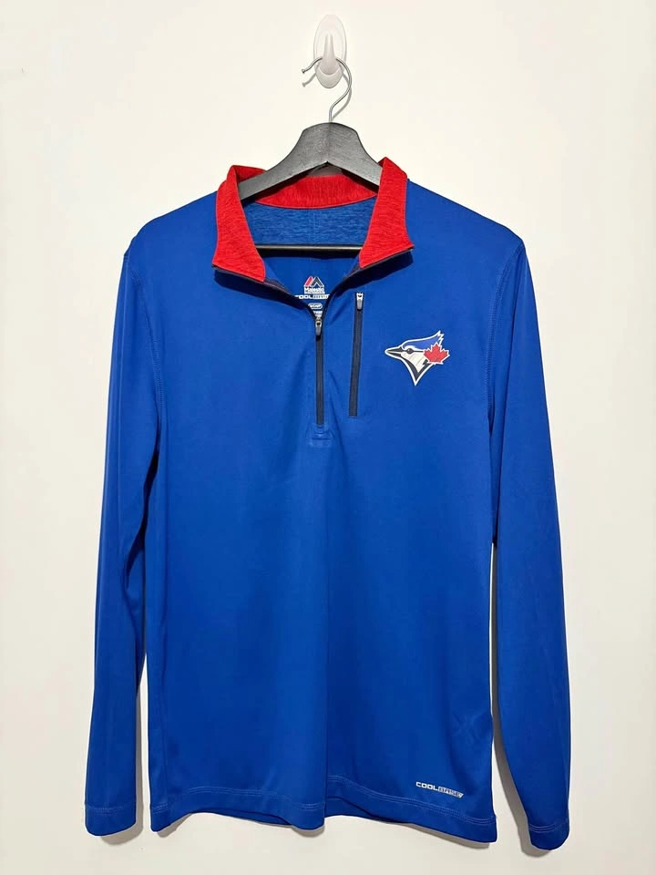 Toronto Blue Jays Quarter-Zip - Size S - Majestic