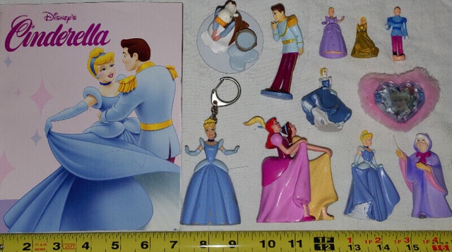 3 Sets Disney Princess Cinderella Books & Toys Figures - photo 4