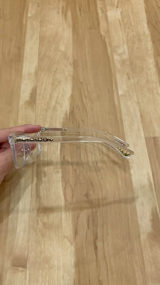 Chrome Hearts Style Glasses - CLEAR / CRYSTAL & GOLD - NEW - photo 2