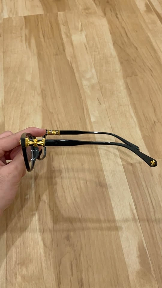 Chrome Hearts Style Glasses - Black & GOLD - NEW - photo 2