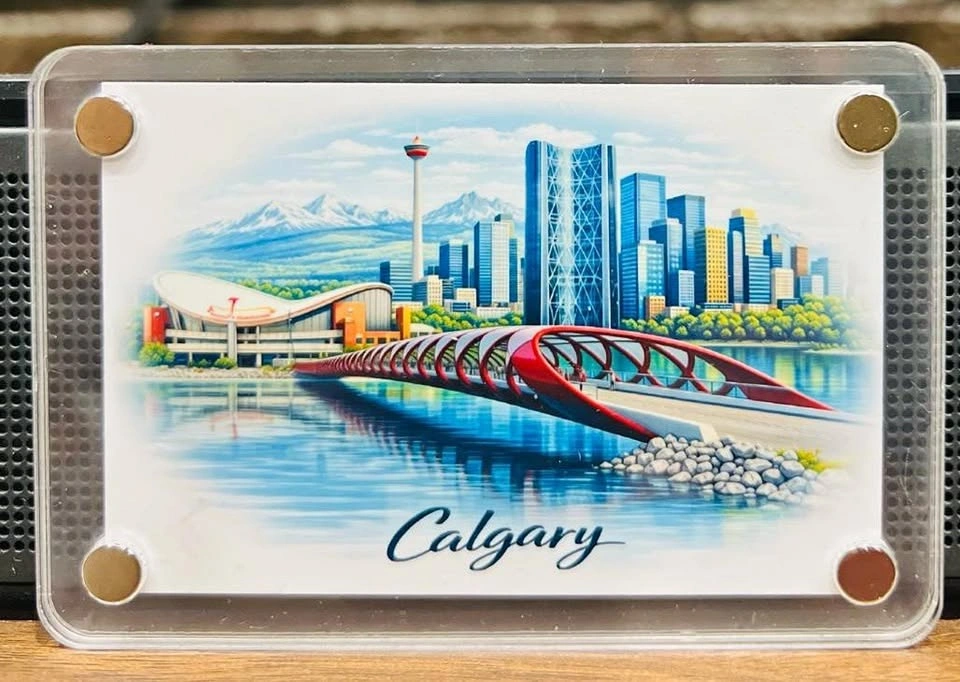 Scenic Calgary Peace Bridge Fridge Magnet