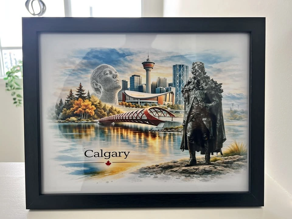 Premium Calgary Landmark Framed Art 🇨🇦🔥
