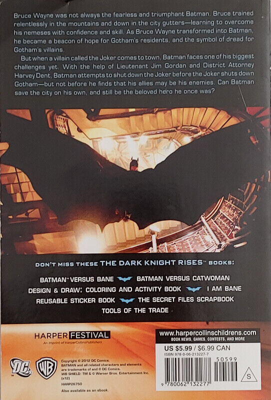 The Dark Knight Legend Junior Novel Book - photo 2