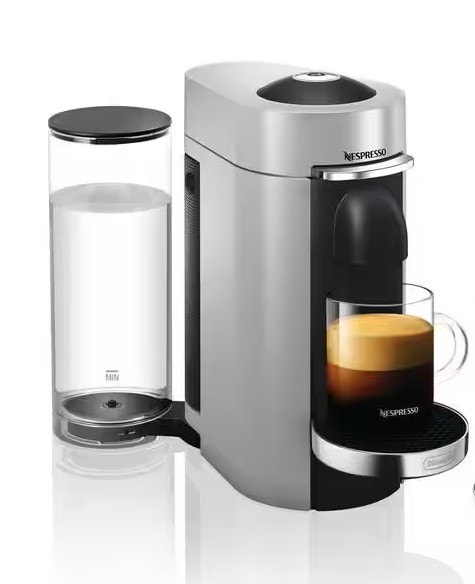 Nespresso Vertuo Plus Deluxe, Silver, ENV155SAE & 11 Capsules