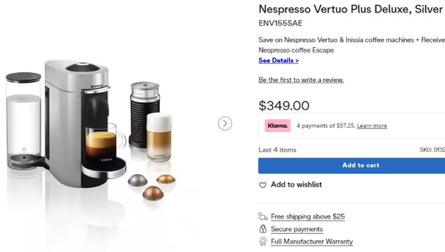 Nespresso Vertuo Plus Deluxe, Silver, ENV155SAE & 11 Capsules - photo 2