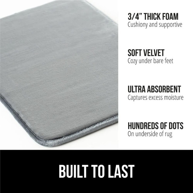 Gorilla Grip Memory Foam Bath Mat (20x30") - photo 4