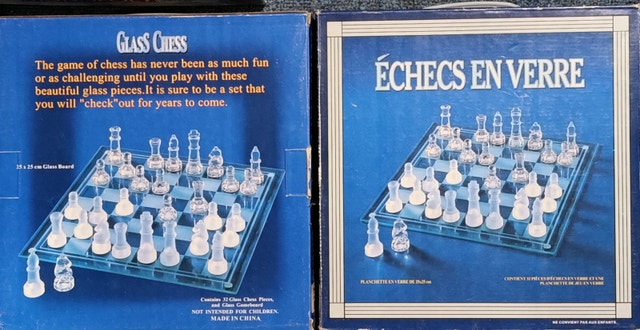 Glass Chess Pieces & Game Board 25x25cm - photo 2