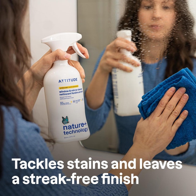 NEW ATTITUDE Window & Mirror Cleaner, EWG, Streak-Free, 800ml - photo 3