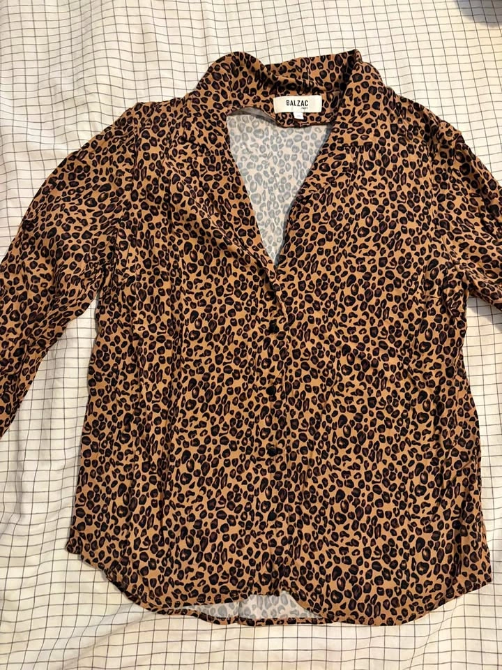 Balzac Paris Leopard George Shirt Women Size 8