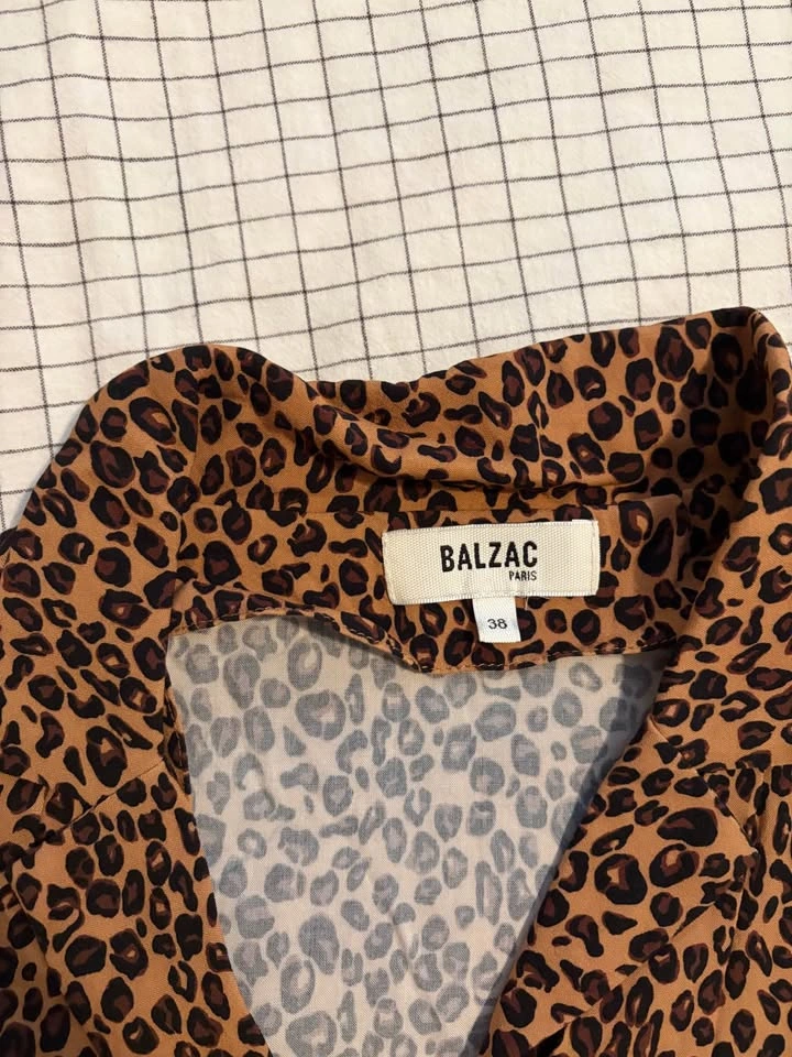 Balzac Paris Leopard George Shirt Women Size 8 - photo 2