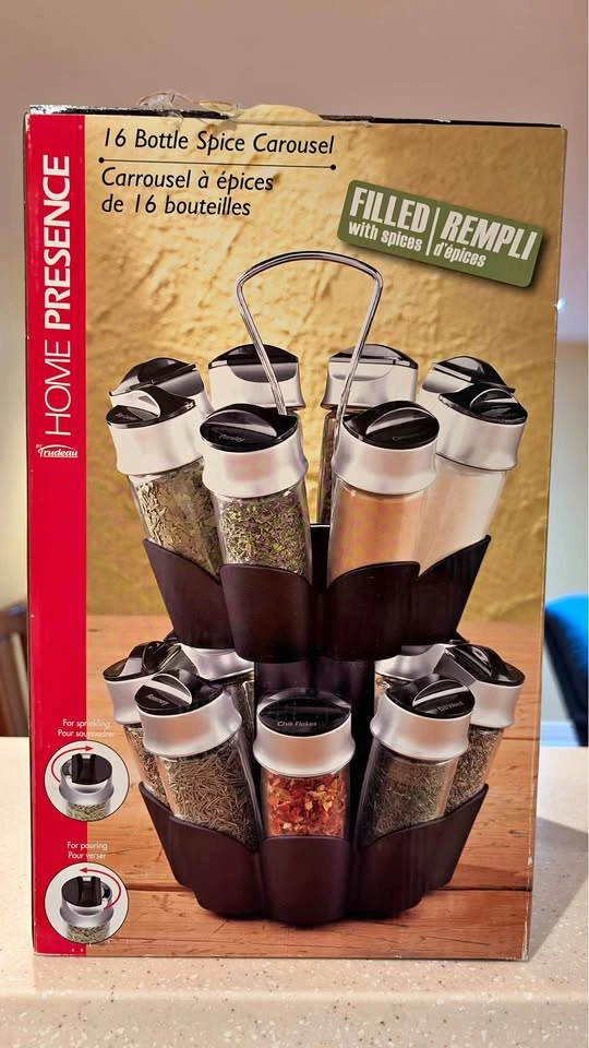 Home Presence by Trudeau 16 Bottle Spice Carousel