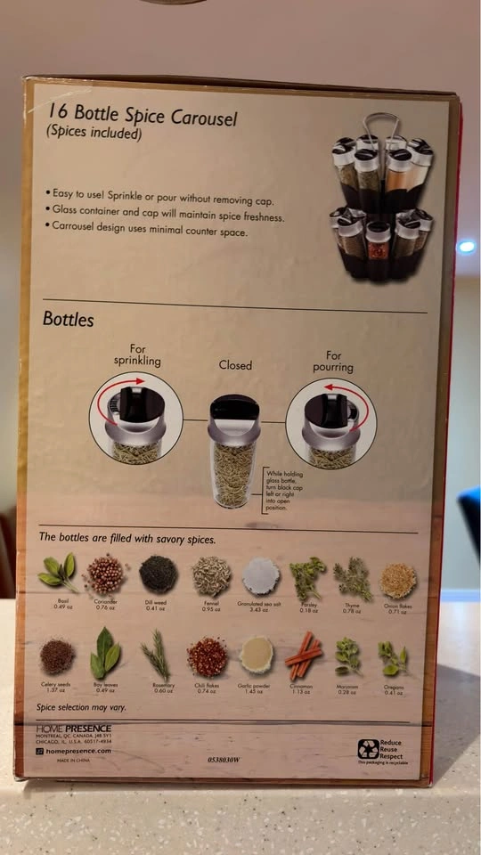 Home Presence by Trudeau 16 Bottle Spice Carousel - photo 2