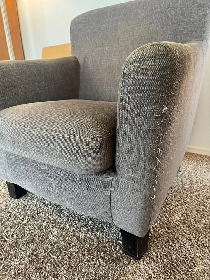 FREE - Grey Upholstered Chair - photo 3