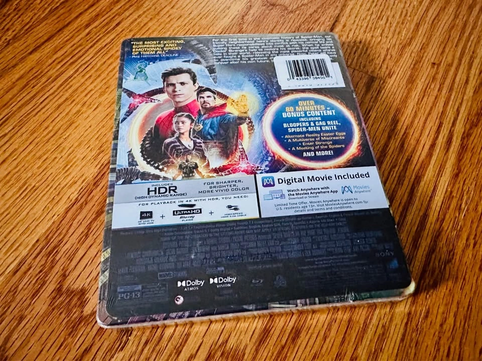 Spider-Man No Way Home 4K UHD Steelbook - New/Sealed - photo 4