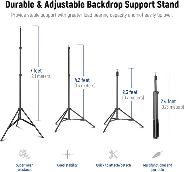 NEEWER Backdrop Stand 10ft x 7ft, Adjustable Photo Studio - photo 3