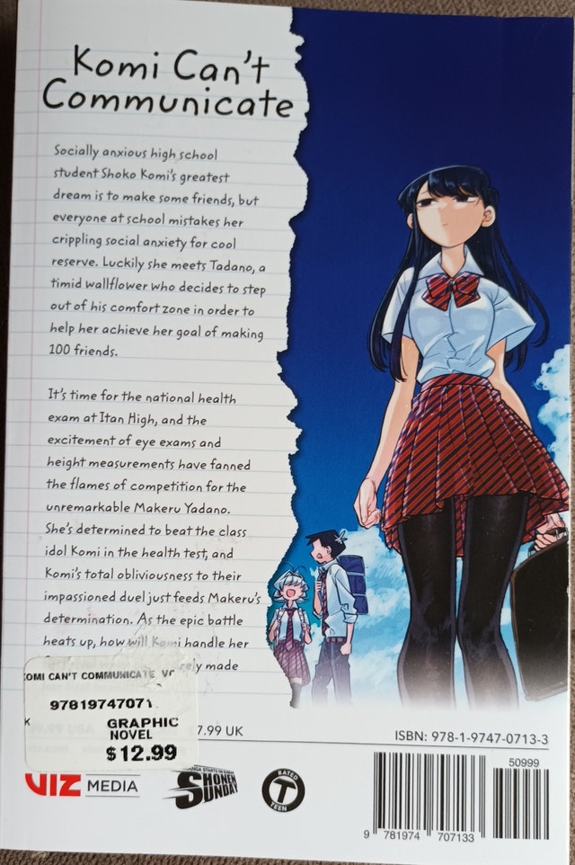 Komi Can't Communicate Vol. 2 English Manga Book - photo 2