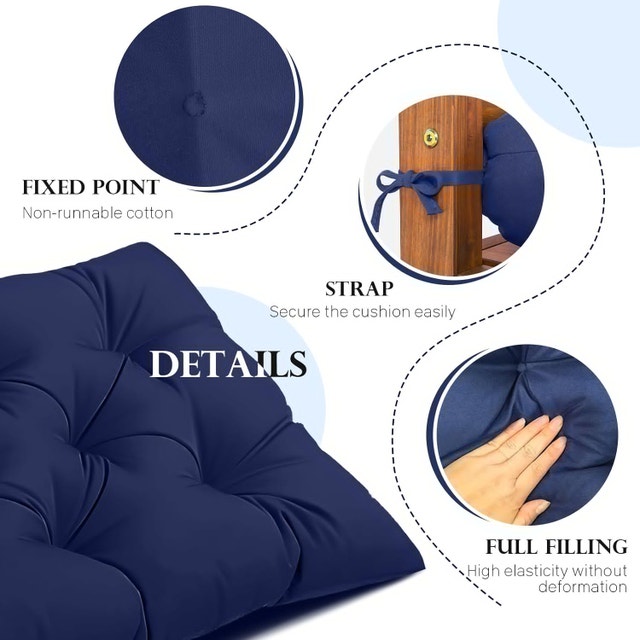 NEW Outdoor Chair Cushions with Ties, Waterproof - photo 3