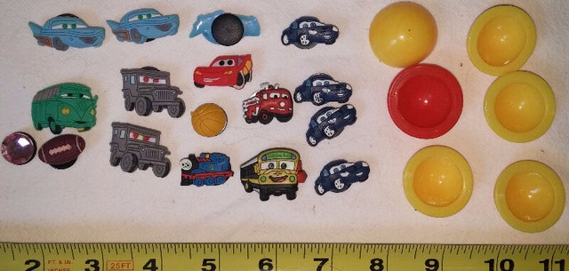 16 Cars Rubber Crocs Shoe Charms