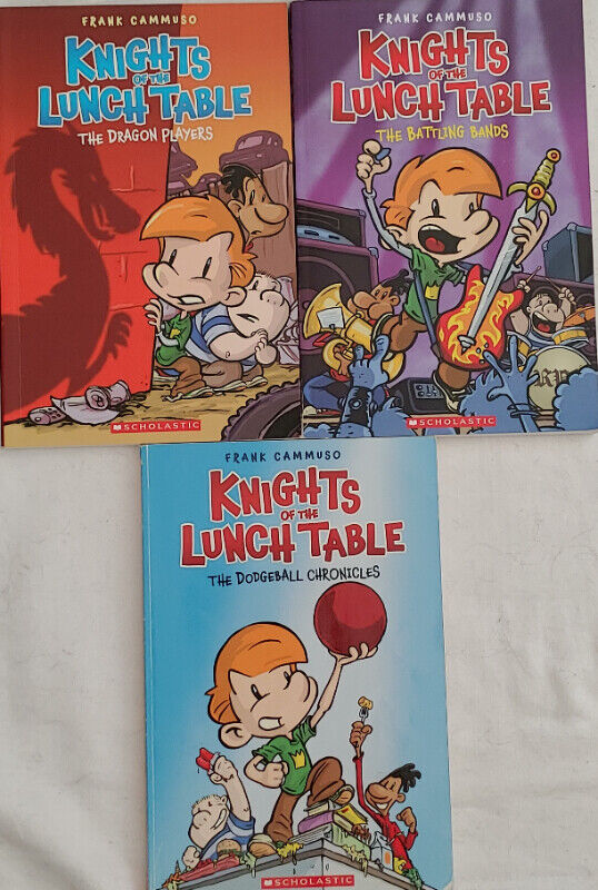 Qty 3 x Knights of the Lunch Table Books by Scholastic
