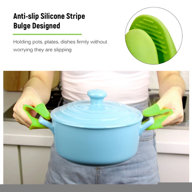 Mini Silicone Oven Mitts, Finger Protector Pot Holder - photo 3