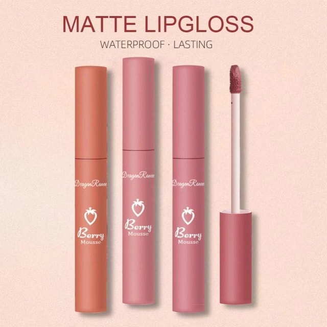 NEW 3 Strawberry Matte Lipstick Set - photo 3