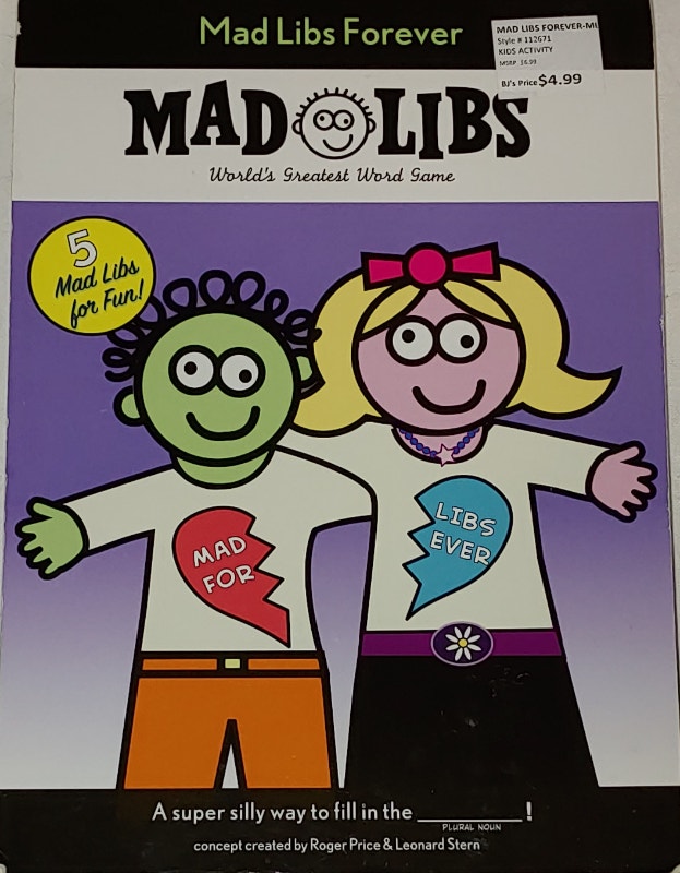 NEW Mad Libs Forever Book A Super Silly Way to Fill in the ____