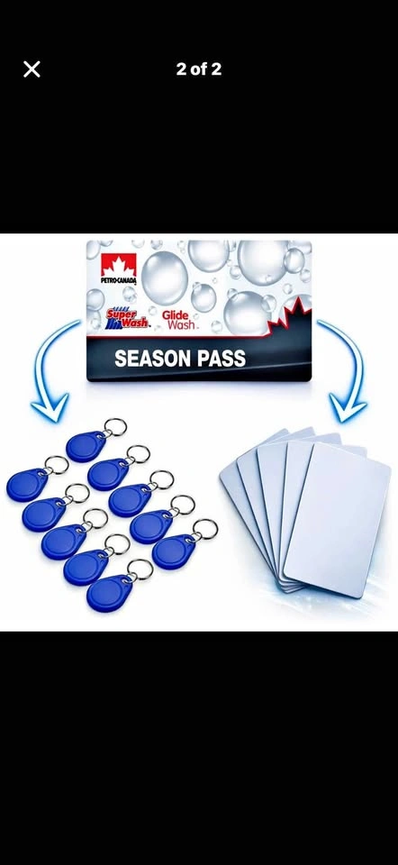 Petro-Canada Season Pass Car Wash Fobs and Cards